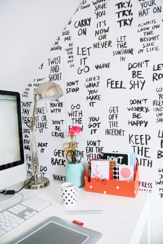 DIY inspiration quote wallpaper by My Attic