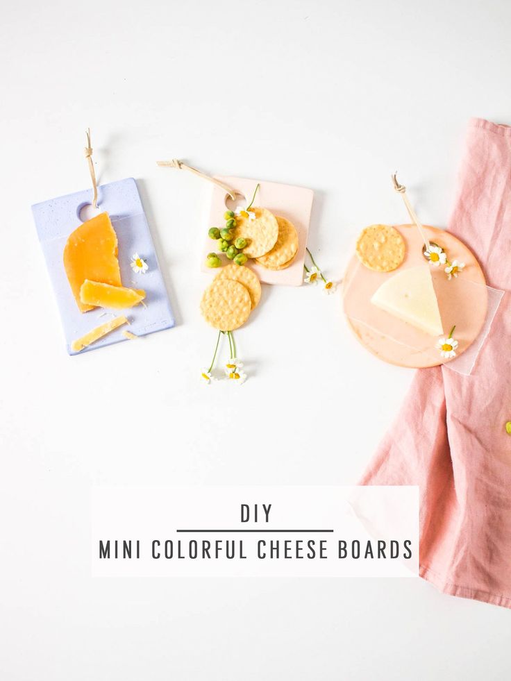 DIY Mini Colorful Cheese Boards by Ashley Rose of Sugar & Cloth, a top lifestyle...