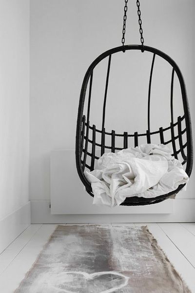 Black bamboo cocoon chair