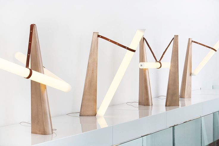 New Lamps by Bec Brittain Light Up a NY Gallery. #design #interiordesignmagazine...