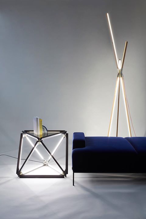 Two-foot long dimmable bulbs arranged in a single octagonal closed shape using p...