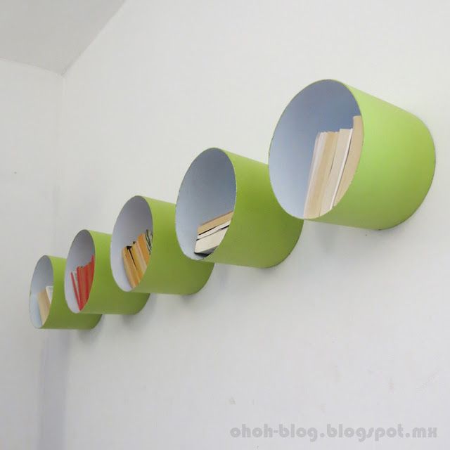 Ohoh Blog: Shelves made with paint bucket