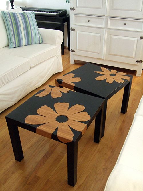 Target Tables Revamped With Spay Paint and a Stencil