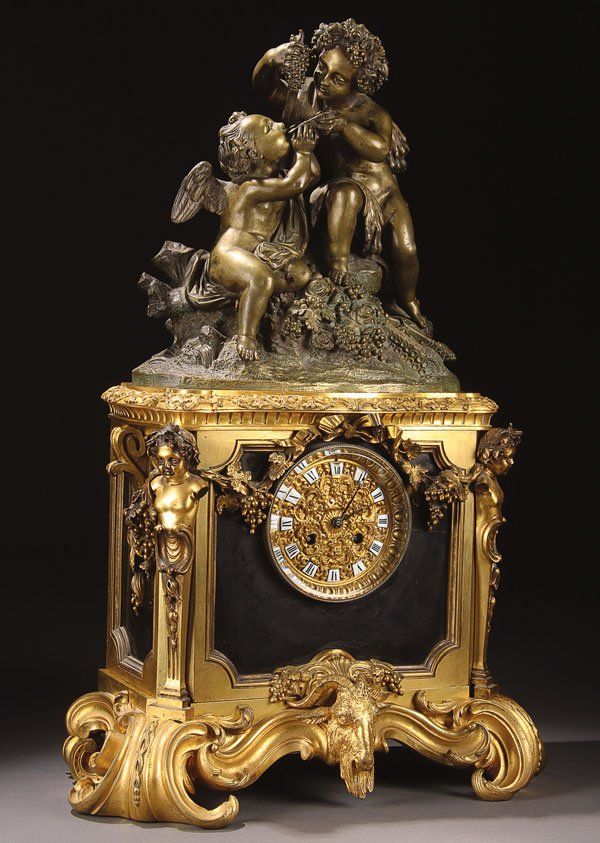 151: French Louis Phillipe mantle clock on