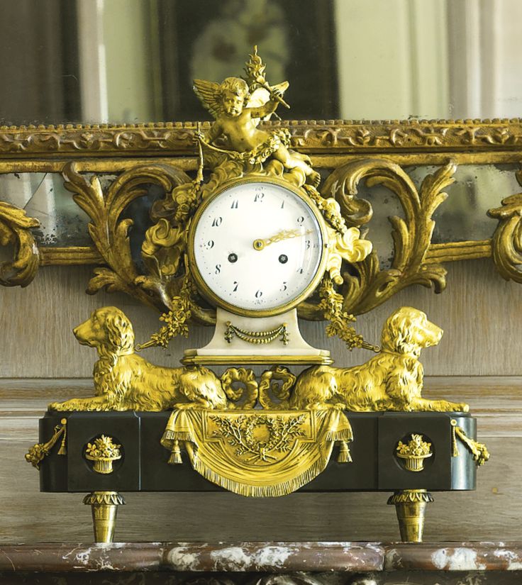 c1780 A LOUIS XVI ORMOLU AND PATINATED BRONZE MANTEL CLOCK Circa 1780 Estimate 7...