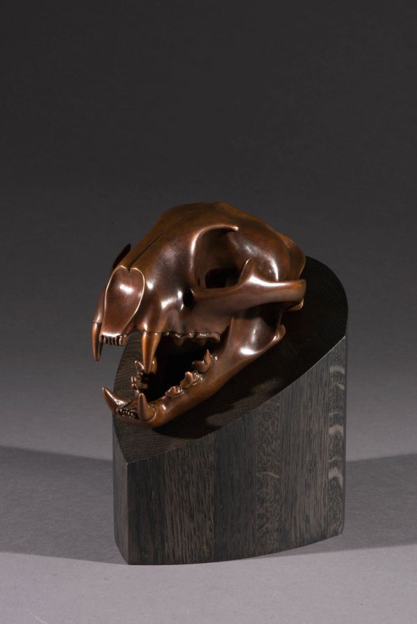 #Bronze #sculpture by #sculptor Simon Gudgeon titled: 'Cougar (Bronze Wild Cat T...