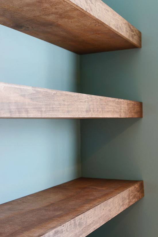 DIY Floating Wood Shelves! | Yellow Brick Home | Bloglovin’