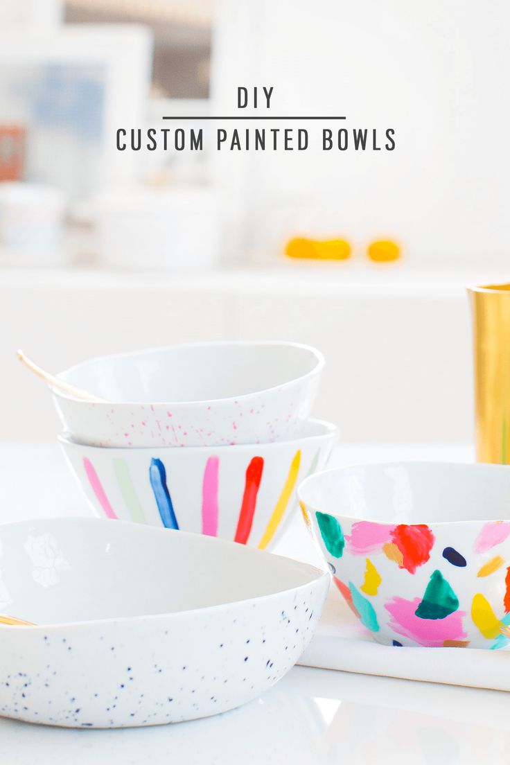Brunch Club: DIY Custom Painted Bowls