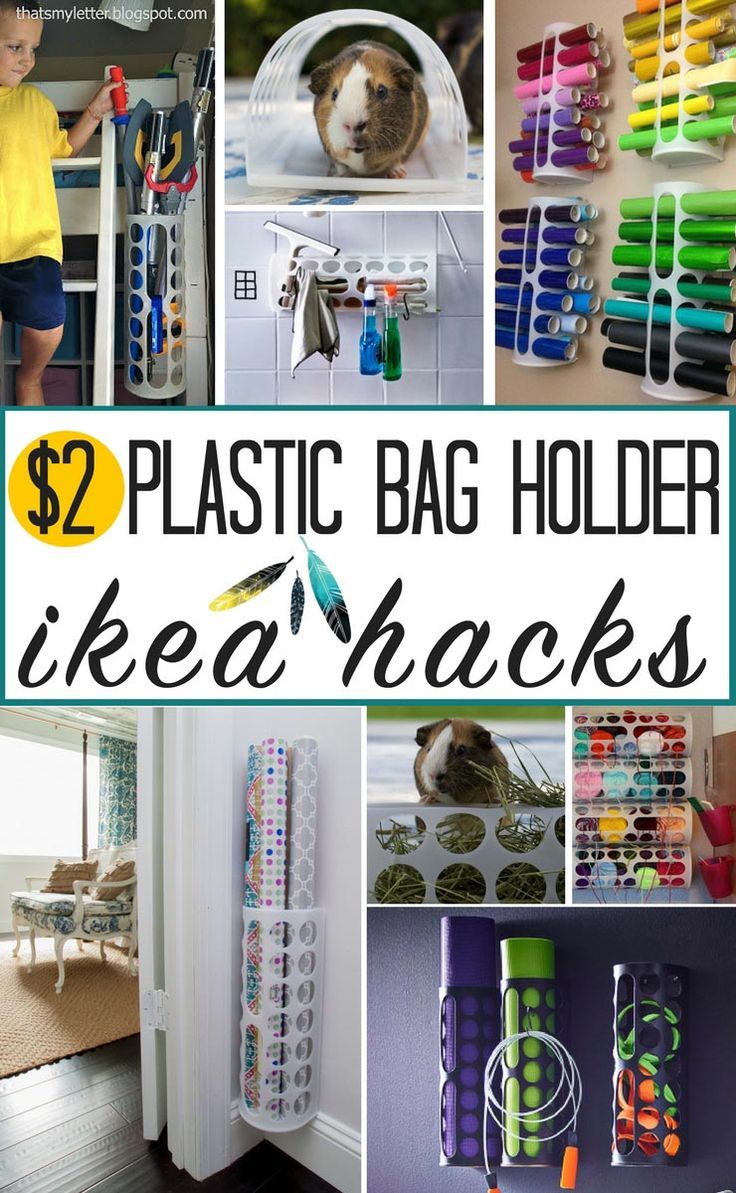 WOW! So many practical uses for a plastic bag holder! This Ikea Variera bag disp...