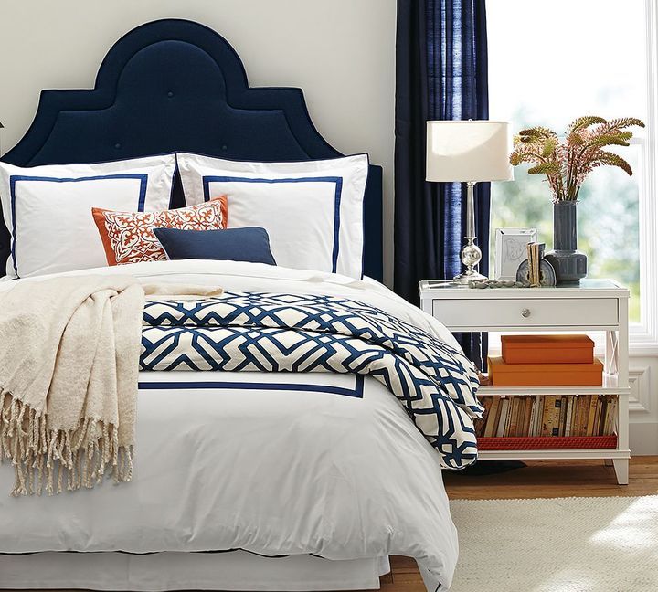 Excellent layering. Loving the headboard too!