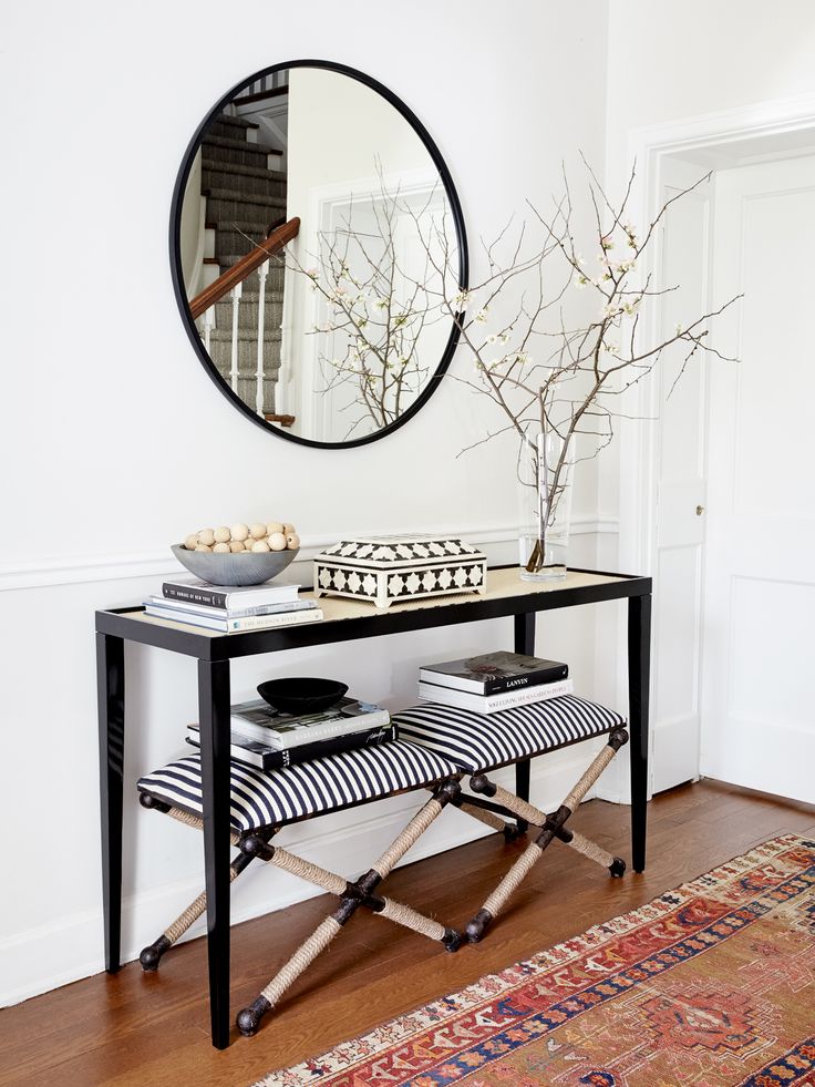 Global chic entryway with modern styling