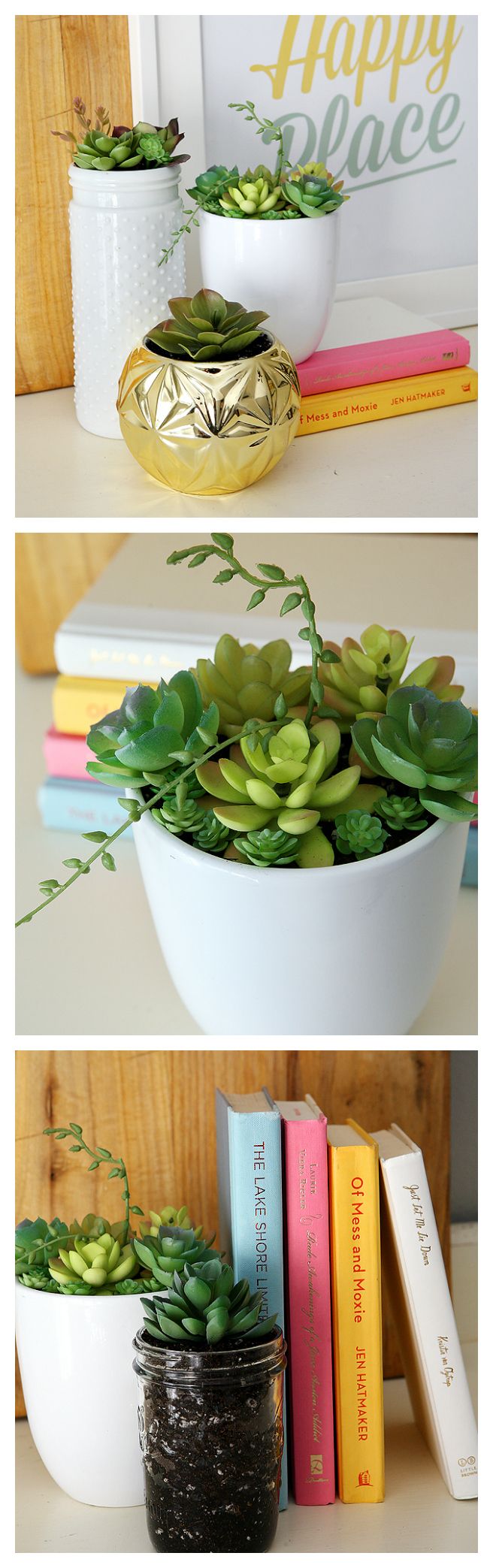 Adorable Thrifted Spring Succulent Arrangement | Put together using items from t...