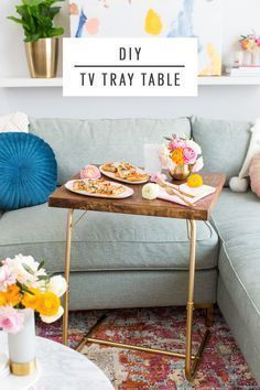 Date Night In: DIY TV Tray Table & Folded Heart Napkins by top Houston lifestyle...