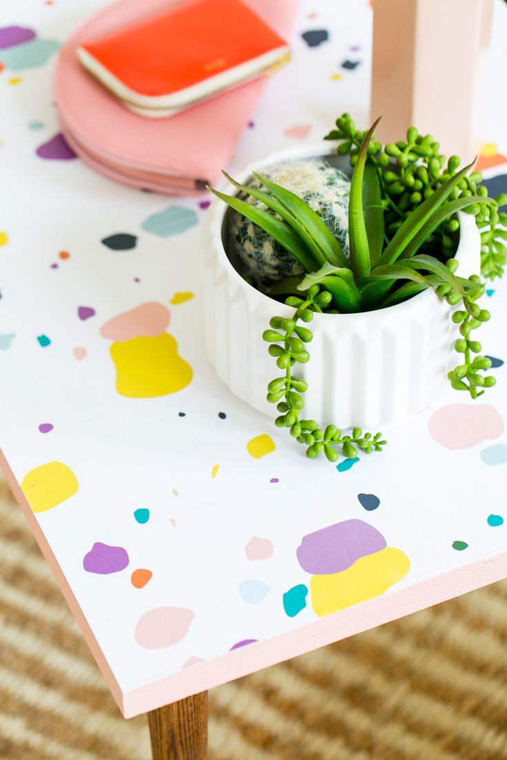 DIY Faux Terrazzo Serving Boards by top Houston lifestyle blogger Ashley Rose of...