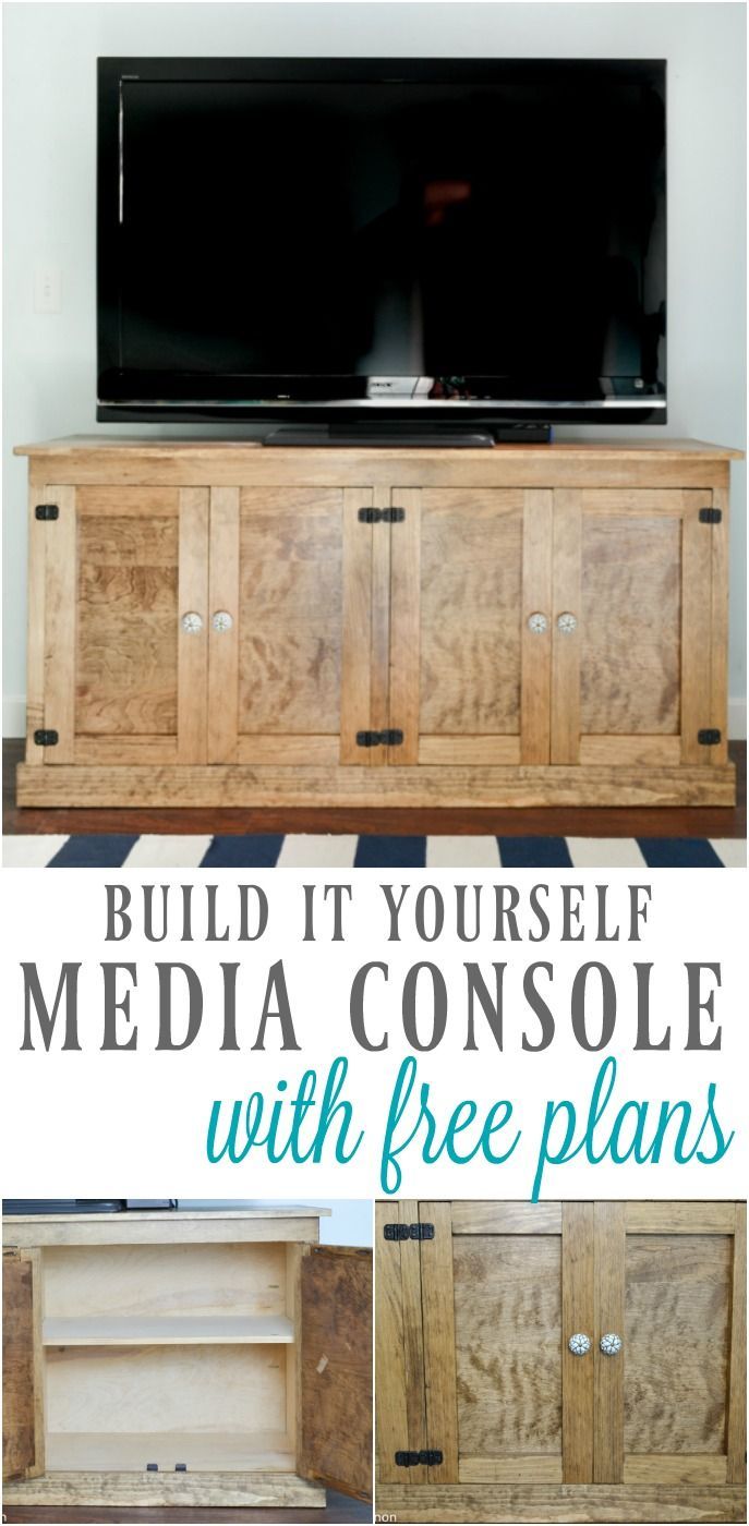 Build it yourself television console with free plans