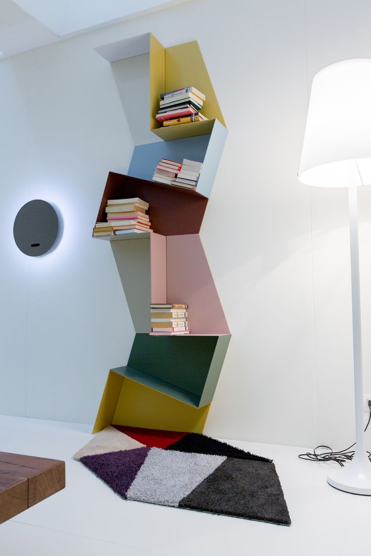 Colourful trapezoids, unespected combinations | Slide Shelf | #bookshelf…