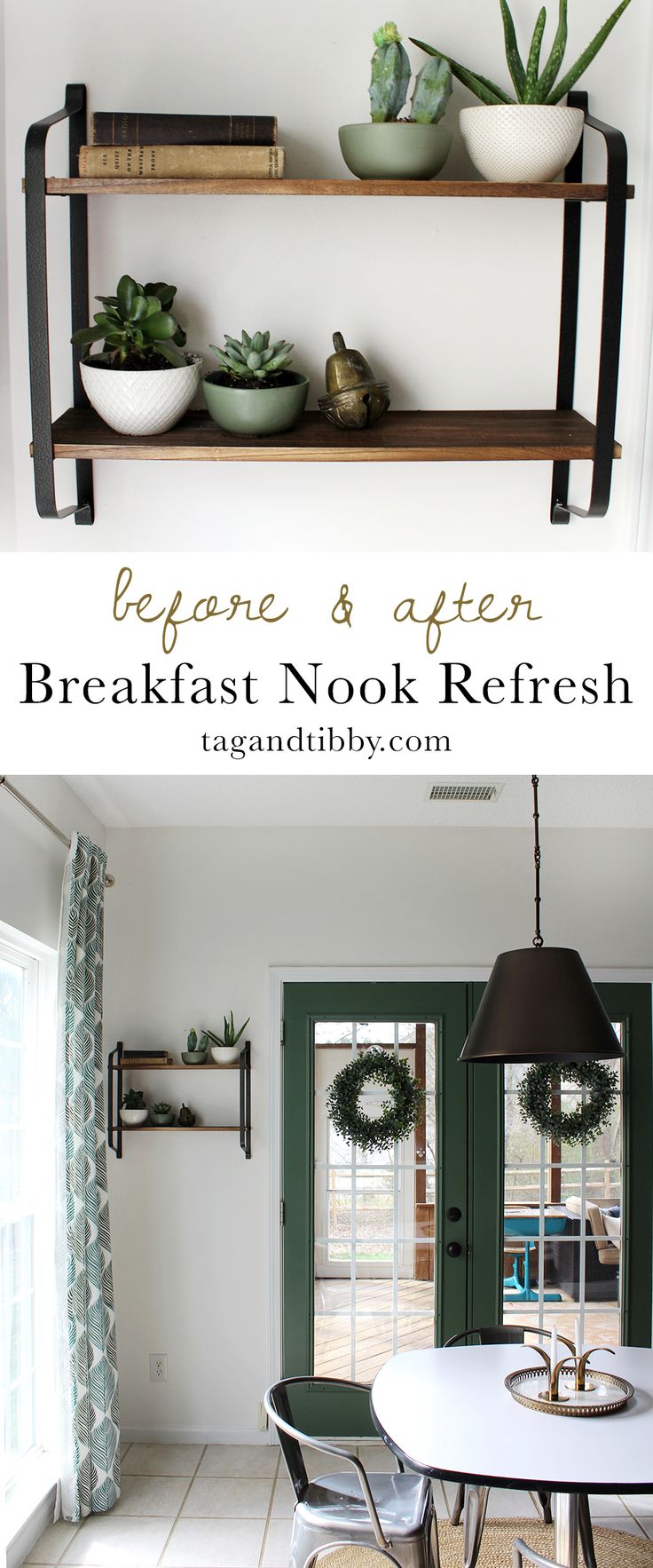 global inspired breakfast nook makeover on a budget