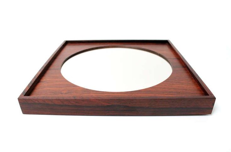 Perfect Square Swedish Rosewood Mirror | From a unique collection of antique and...
