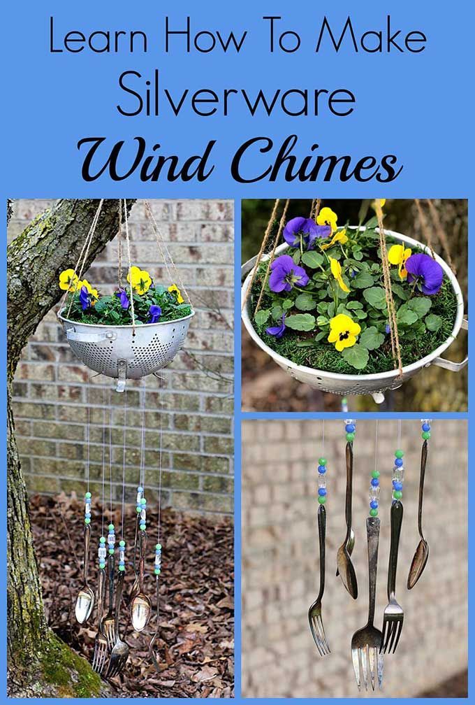 How to make silverware wind chimes out of commonly found thrift store items! Thi...