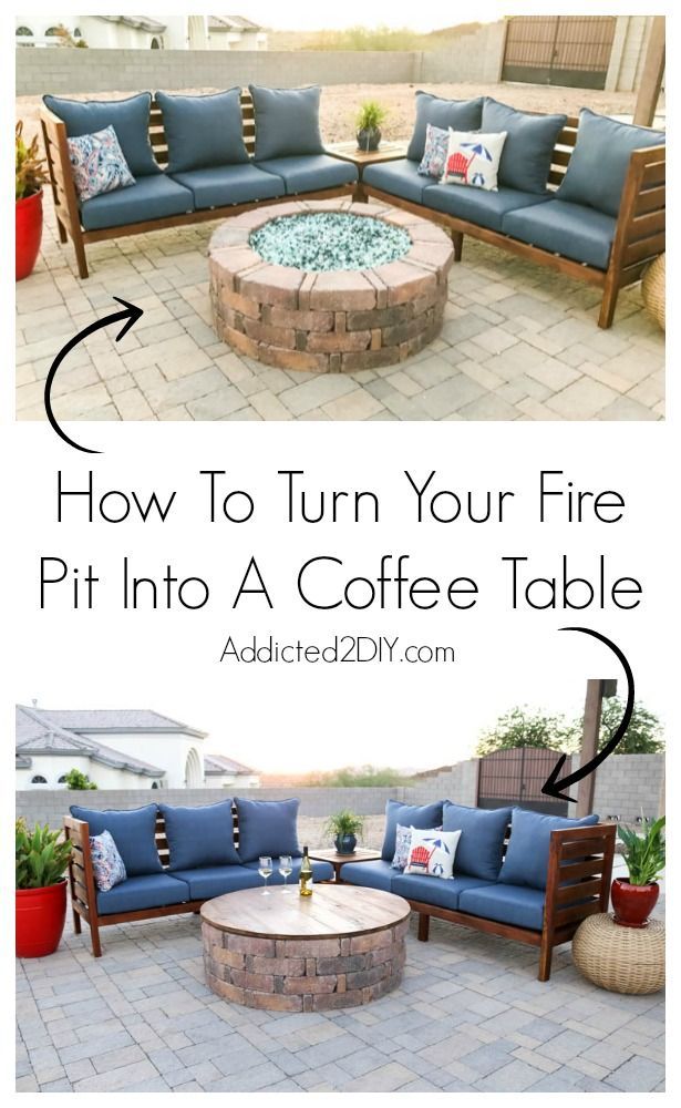 How To Turn Your Fire Pit Into A Coffee Table