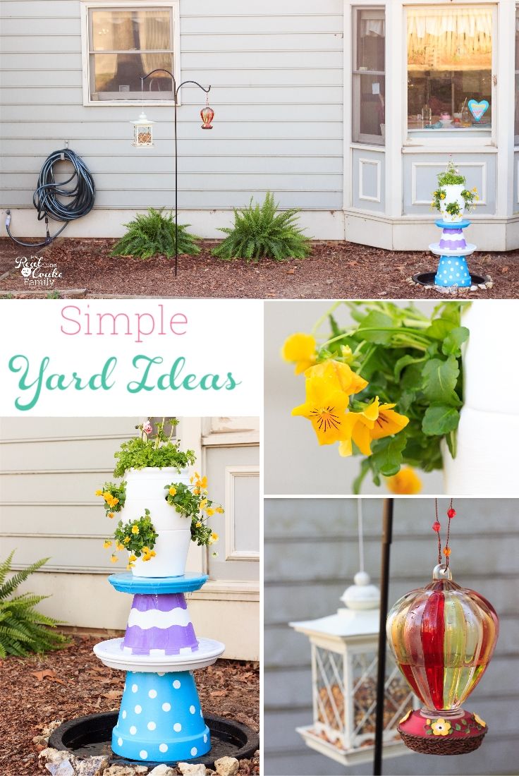 These are great DIY backyard ideas. Love yard ideas that are simple, easy and ch...