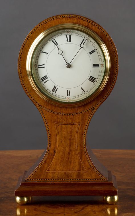 Edwardian Balloon Clock - Olde Time Antique Clocks and Barometers