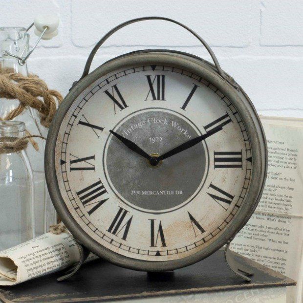 Rustic Farmhouse Tabletop Clock