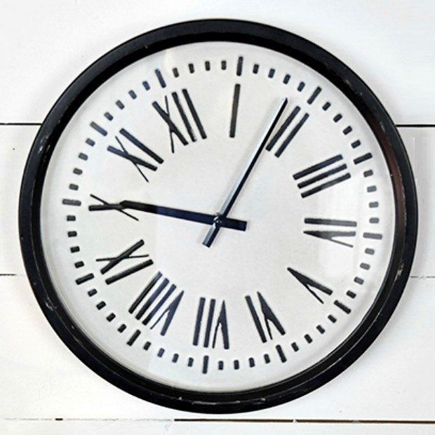 Tin Farmhouse Style Clock
