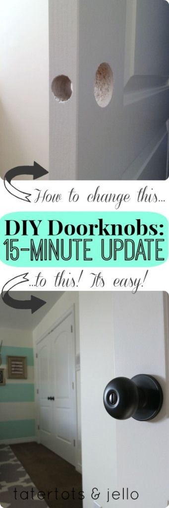 DIY Doorknobs: Secrets to a 15-Minute Update -- Tatertots and Jello #DIY