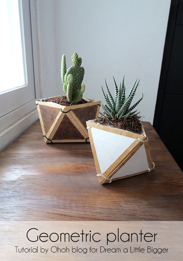DIY geometric planter