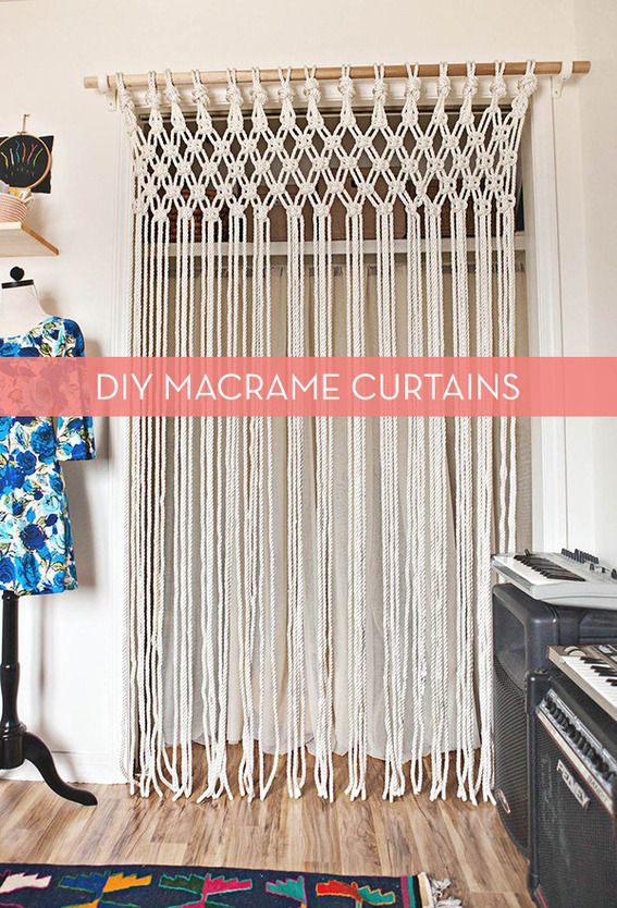 DIY Macrame Curtains. Maybe some beads?