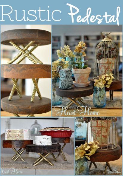 DIY Rustic Pedestal - these instructions will blow your mind on how easy yet chi...
