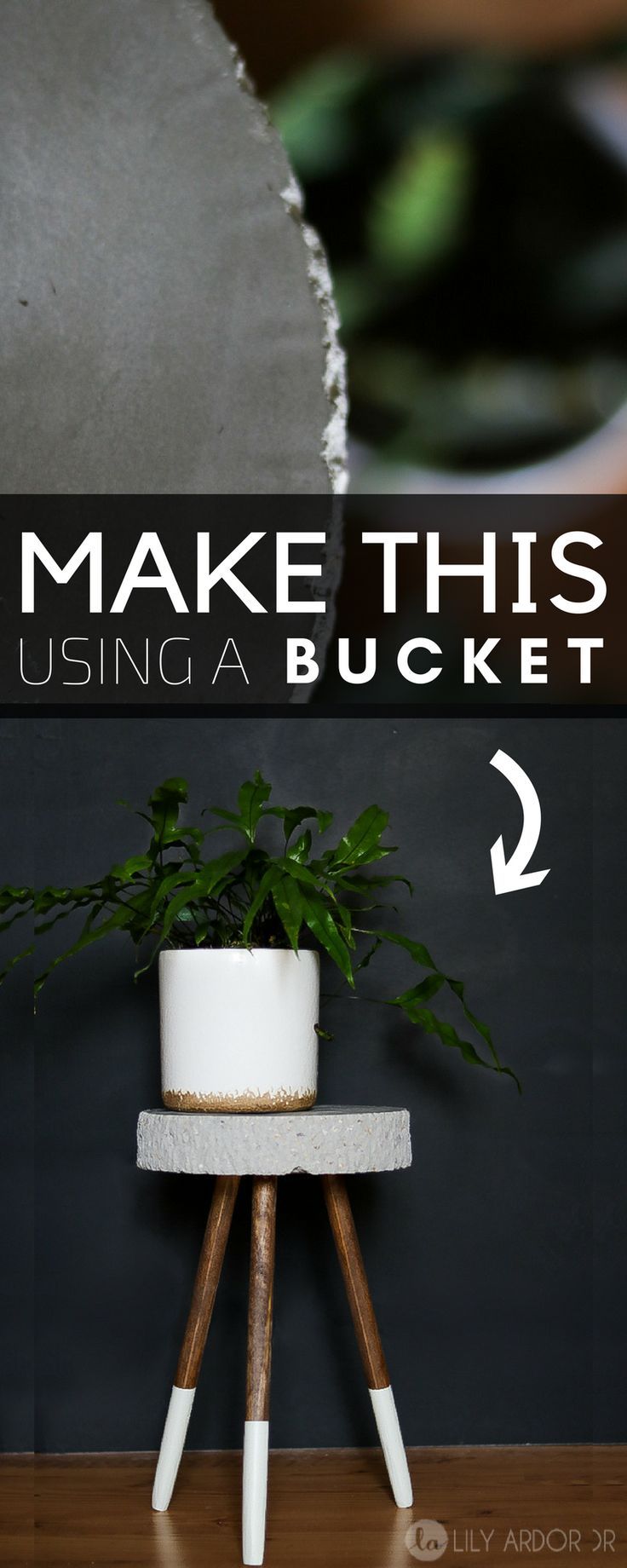 MAKE A CONCRETE PLANT STAND USING A BUCKET!!