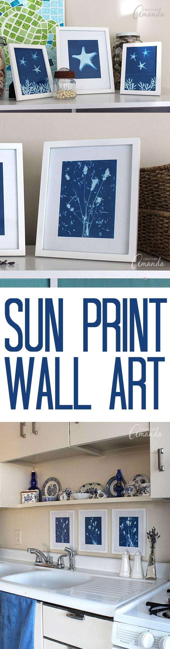 Use sun print paper to create wonderful wall art! This is an awesome project for...