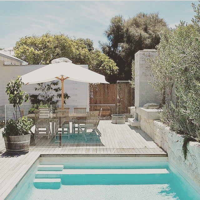 Pool Fencing Decking & Stone Goals via @brooklynokeefe by thesummer_hause Creati...