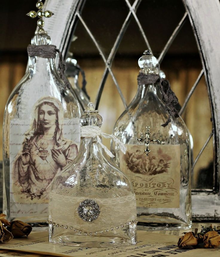 Altered Bottles...print images onto vellum