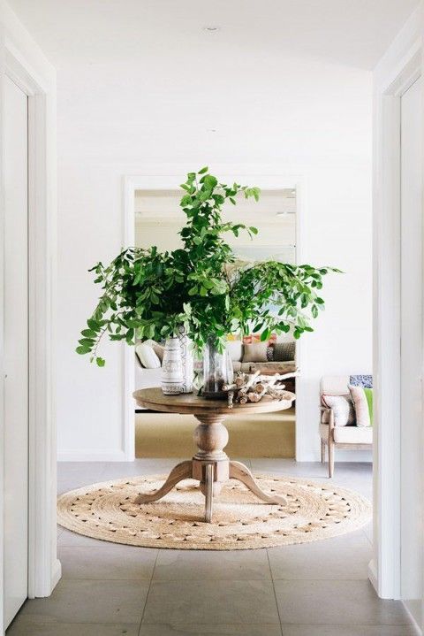 Furniture Entryway A Natural Entry Round Jute Rug Via