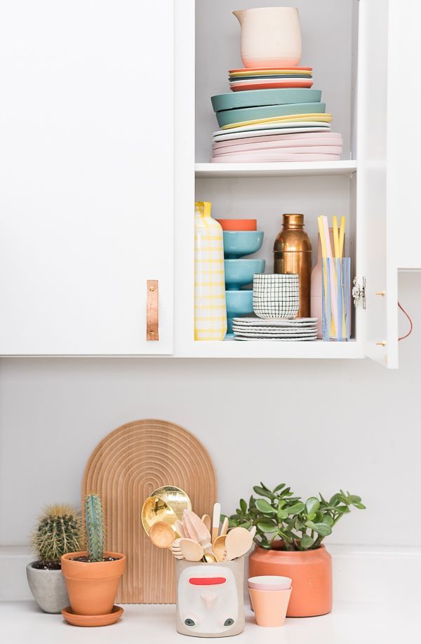 DIY Kitchen Idea! A leather cabinet pulls tutorial. Great for renters or anyone ...