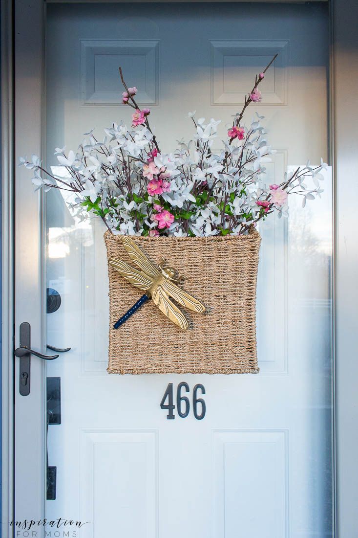 five easy tips to get your front porch spring ready wall basket dragonfly