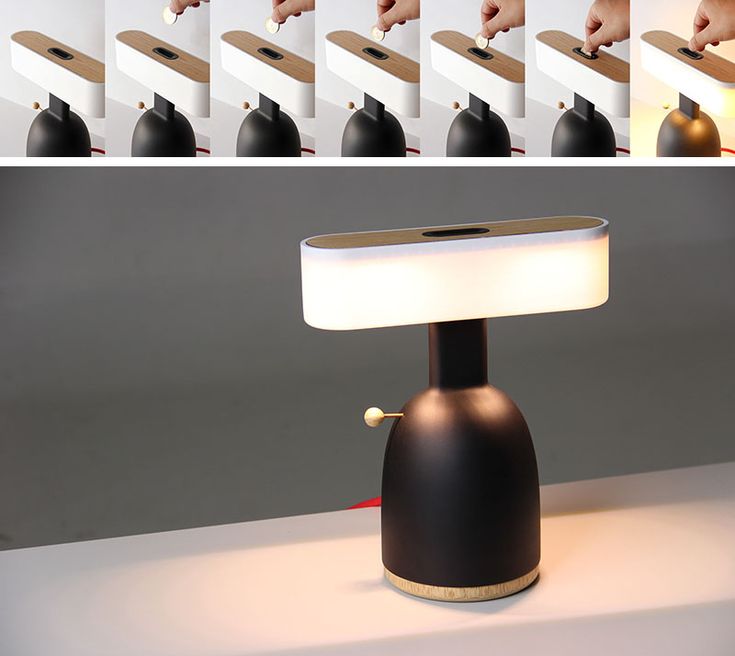 This modern light needs a coin inserted into it, to allow it to turn on. #Design...