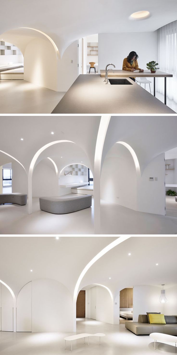Very Studio | Che Wang Architects have designed the interior of a modern white a...