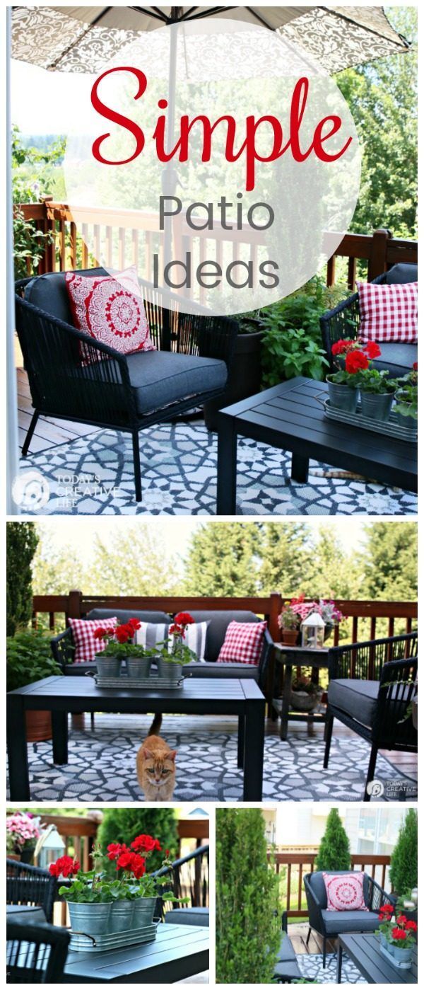 Small Patio Decorating Ideas on a budget | Budget friendly outdoor living | Deck...