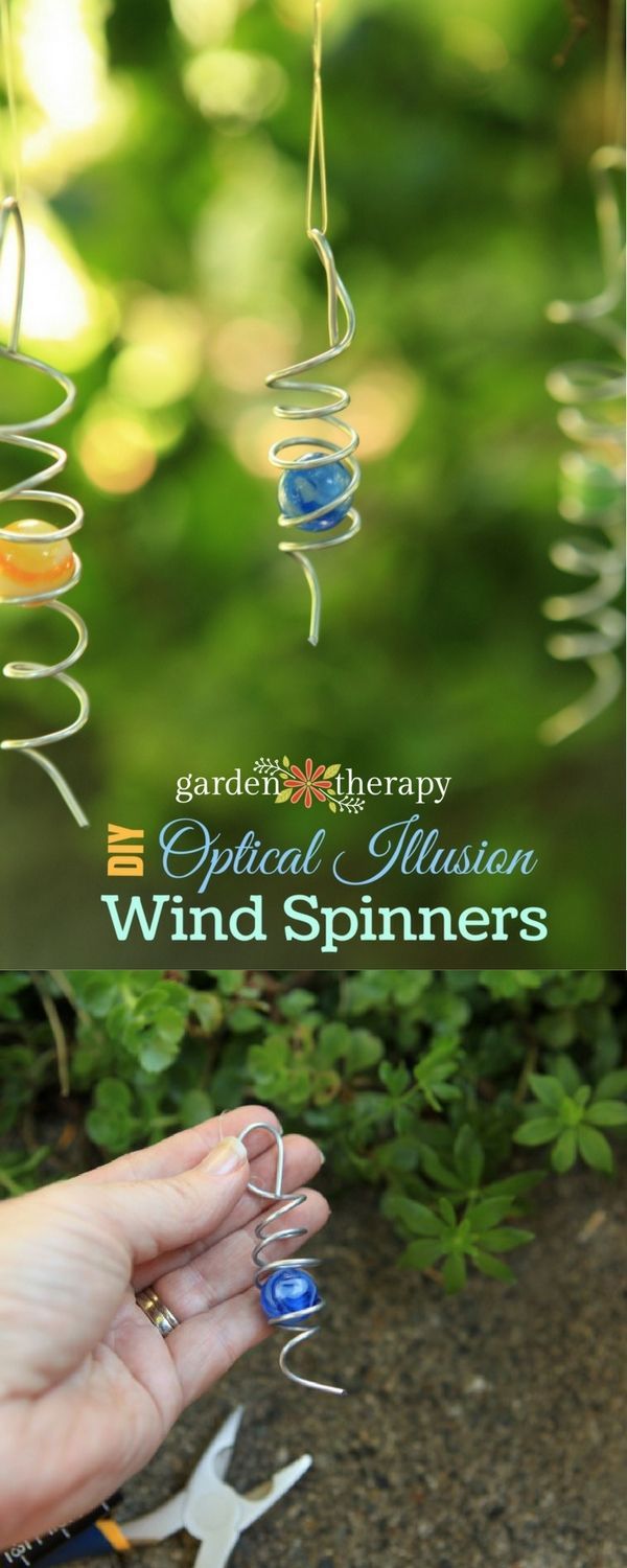 This easy-to-make garden decoration spins in the wind, creating a mesmerizing op...
