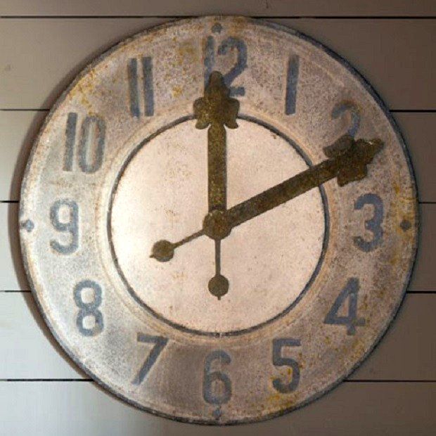 Vintage Inspired Round Wall Clock