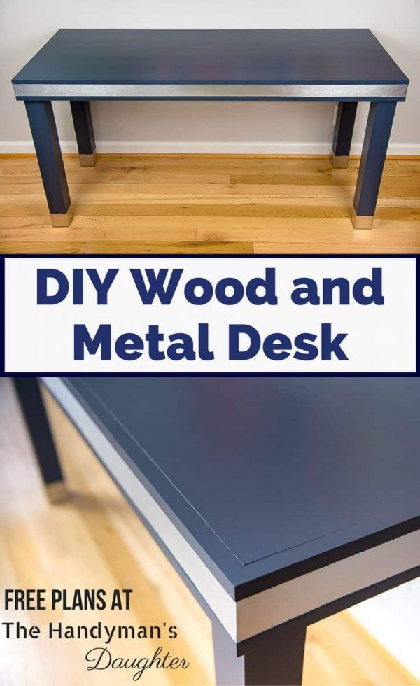 DIY Wood and Metal Desk