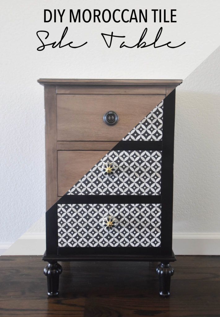 DIY: MOROCCAN SIDE TABLE WITH SPOONFLOWER