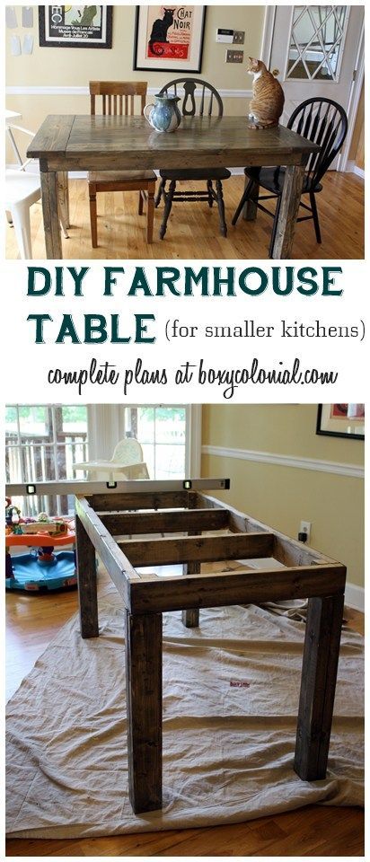 DIY Small Farmhouse Table Plans and Tutorial -