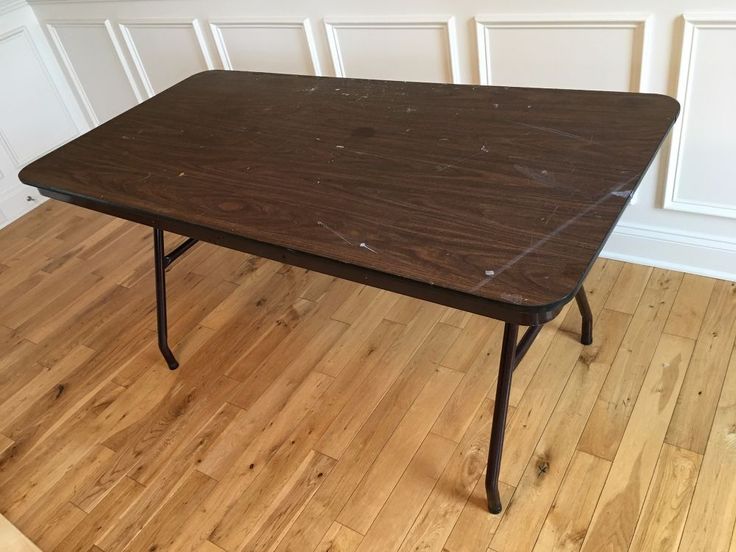 Do this to any folding table and save thousands on a stunning dining room table