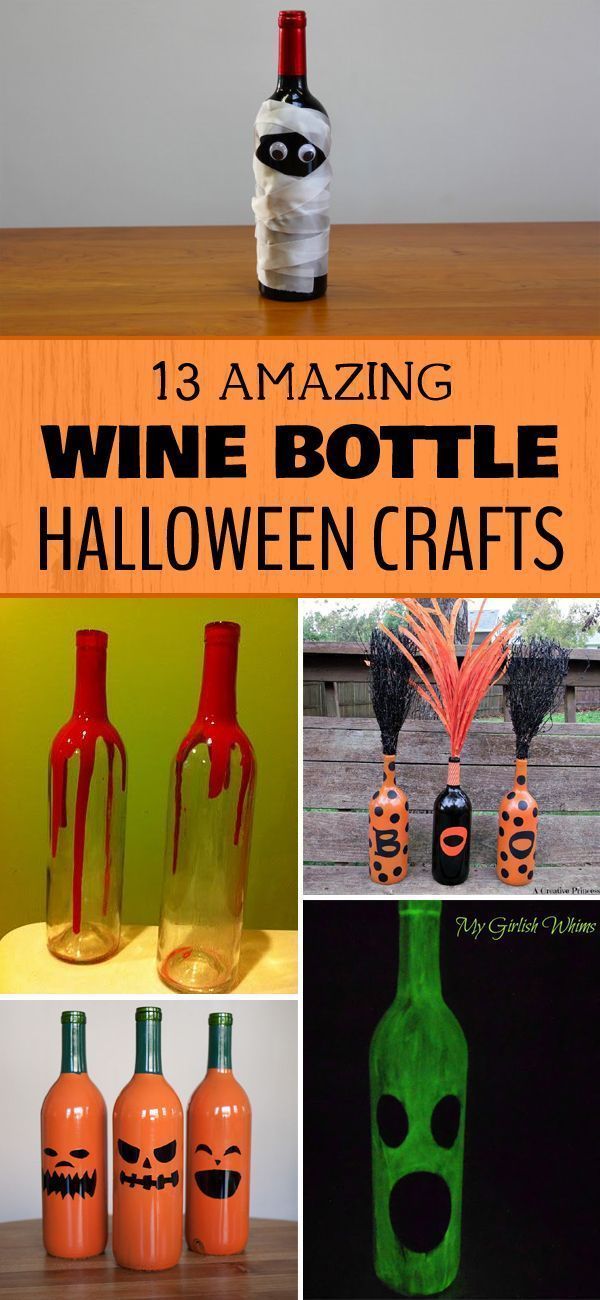 13 Amazing Wine Bottle Halloween Crafts - A great way to reuse the bottles from ...