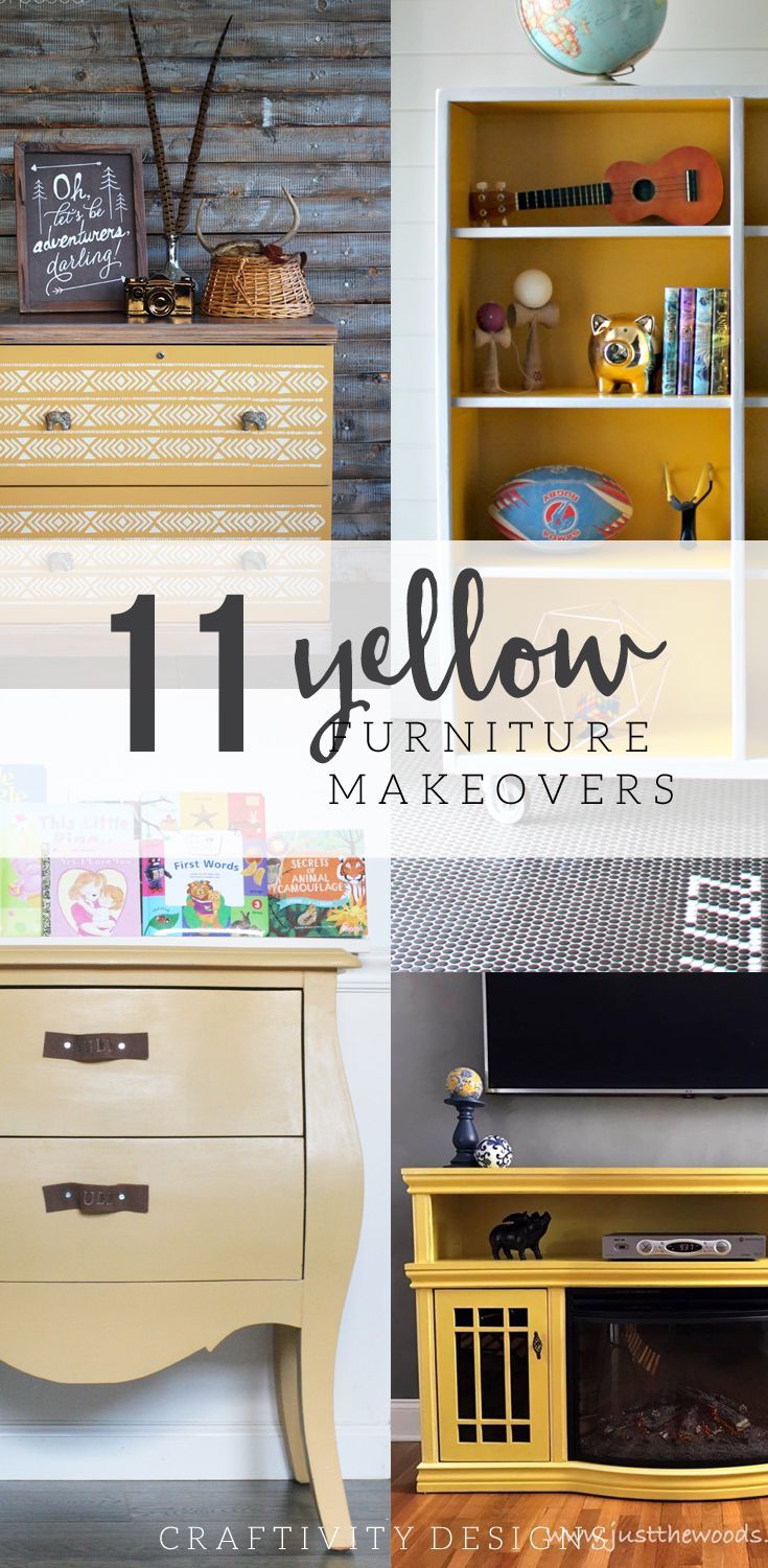 11 Yellow Painted Furniture Makeovers, 11 Yellow Painted Furniture Makeovers, Up...